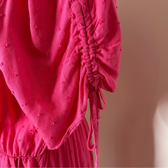 Torrid midi pink Swiss dot short sleeve dress NWT 2X - Picture 3 of 6